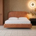 Ver imagem 3 de Cama Queen Flutuante com Cabeceira 160cm Aura W01 Couríssimo Camel - Lyam Decor