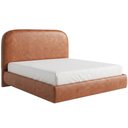 Ver imagem 2 de Cama Queen Flutuante com Cabeceira 160cm Aura W01 Couríssimo Camel - Lyam Decor