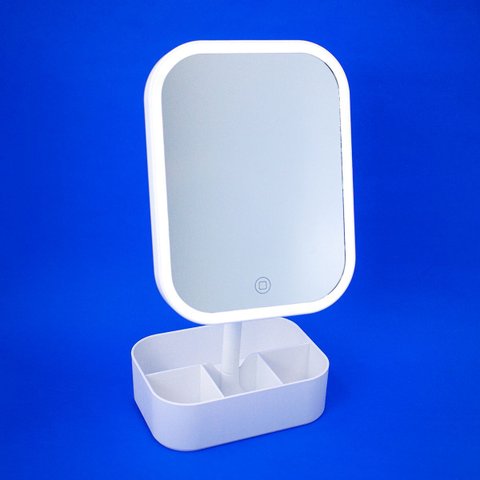 Espelho Mesa Led Usb Portatil Maquiagem Camarim:branco