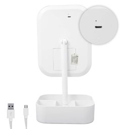 Espelho Mesa Led Usb Portatil Maquiagem Camarim:branco - 2