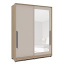 Ver imagem 2 de Roupeiro Barcelona MDF 2 Portas com Espelho 177cm Carvalho/Off White 250825