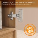 Ver mais imagens de Roupeiro Barcelona MDF 2 Portas com Espelho 177cm Carvalho/Off White 250825