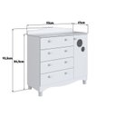 Ver imagem 4 de Conjunto para Quarto Infantil com Guarda-roupa e Cômoda Trocador Encanto