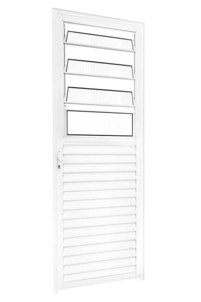 Porta Basculante 2,10 X 0,80 Direita Alumínio Branco - 3