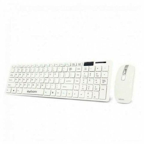 Teclado e Mouse sem Fio 2.4ghz Branco - Bk-s1000
