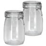 Kit 2 Potes de Vidro Hermético Tampa Vedação Conserva 1l - 1