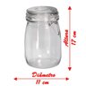 Kit 2 Potes de Vidro Hermético Tampa Vedação Conserva 1l - 2