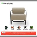 Ver imagem 3 de Kit 02 Poltronas Decorativas Orgânica Living Miska Veludo Bege - Abmaza