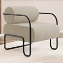 Ver imagem 2 de Kit 02 Poltronas Decorativas Orgânica Living Miska Veludo Bege - Abmaza
