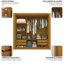 Ver imagem 6 de Guarda-Roupa Casal 3 Portas com 4 Gavetas com 1 Porta Espelho 100% MDF Roma