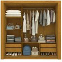 Ver imagem 4 de Guarda-Roupa Casal 3 Portas com 4 Gavetas com 1 Porta Espelho 100% MDF Roma