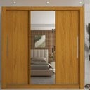 Ver imagem 7 de Guarda-Roupa Casal 3 Portas com 4 Gavetas com 1 Porta Espelho 100% MDF Roma