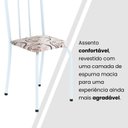 Ver mais imagens de Conjunto de Mesa Tubular 62 100x60cm Tampo em MDF com 4 Cadeiras Ane B Branco/Arabesco