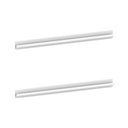Ver imagem 1 de Kit 2 Puxadores 59,2cm para Armário Cozinha Aéreo/balcão 120cm Veneza Multimóveis Mp3080 Branco
