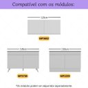 Ver imagem 2 de Kit 2 Puxadores 59,2cm para Armário Cozinha Aéreo/balcão 120cm Veneza Multimóveis Mp3080 Branco