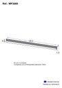 Ver imagem 3 de Kit 2 Puxadores 59,2cm para Armário Cozinha Aéreo/balcão 120cm Veneza Multimóveis Mp3080 Branco