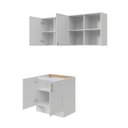 Ver imagem 7 de Lavanderia Planejada 3 Peças 1 Aéreo 1 Balcão sem Tampo 1 Nicho 80cm Marselha CabeCasa MadeiraOriginals Madeiraorigina Branco