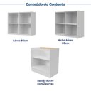 Ver imagem 6 de Lavanderia Modulada 3 Peças 1 Aéreo 1 Balcão sem Tampo 1 Nicho 80cm Marselha Cabecasa Madeiraorigina