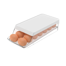 Porta Ovos Organizador Roll Branco para 14 Unidades Clear Fresh - 5