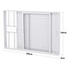 Janela Alumínio Branco C/ Arremate A=1,20m x L=2,00 Veneziana Correr 3 Folhas C/ Grade Linha Premium - 3