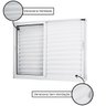 Janela Alumínio Branco C/ Arremate A=1,20m x L=2,00 Veneziana Correr 3 Folhas C/ Grade Linha Premium - 7