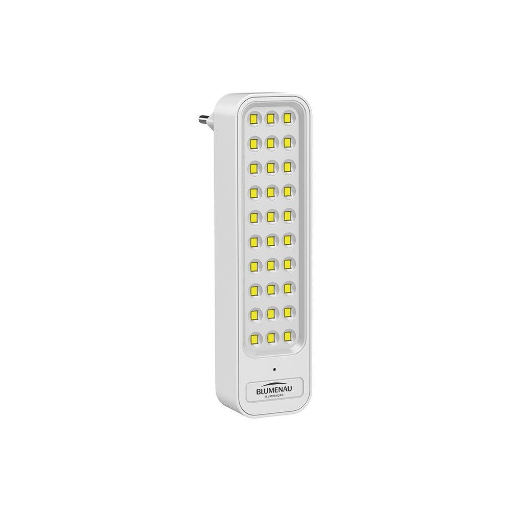 Luminária de Emergência Led Blumenau 1w com Plug Integrado Bivolt 6500k Luz Branca