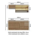 Ver imagem 4 de Armário de Cozinha Compacta 180cm Rustic Glamy Madesa 08