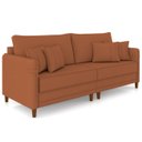 Ver imagem 2 de Sofá 3 Lugares Living 232cm Pé Madeira Zoe Boucle Terracota Z08 - Mpozenato