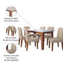 Ver imagem 5 de Conjunto Sala de Jantar Mesa Miami 1,60m 6 Cadeiras Trieste Dobuê