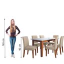 Ver imagem 6 de Conjunto Sala de Jantar Mesa Miami 1,60m 6 Cadeiras Trieste Dobuê
