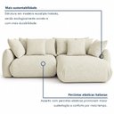 Ver imagem 4 de Sofá Cama Modular Orgânico Retrátil 4 Lugares com Almofadas 280cm Malibu