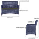 Ver imagem 2 de Jogo Sofá 4 Poltronas e Mesa Igapó Marrom E13 Trama Original Azul