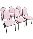 Ver imagem 1 de Kit com 6 Cadeiras para Auditórios Linha Hotel Rosa