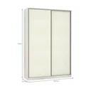 Ver imagem 3 de Guarda Roupa Solteiro 2 Portas de Correr 3 Gavetas Prime Plus 159 cm Luciane Móveis