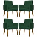 Ver imagem 1 de Kit 4 Poltronas Decorativas Mari Suede Pé Palito 30cm Castanho