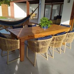 Mesa de Madeira Maciça em Peroba Rosa de Demolição (apenas a Mesa):comprimento 140cm X Altura 80cm X - 2