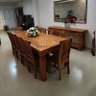 Mesa de Madeira Maciça em Peroba Rosa de Demolição (apenas a Mesa):comprimento 140cm X Altura 80cm X - 4