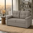 Ver imagem 7 de Sofá Cama 2 Lugares Casal 1,60 Mts Chenile Tiffany Matrix Cor:linho Grosso Marrom