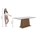 Ver imagem 3 de Mesa de Jantar Retangular Tampo de Vidro Madesa