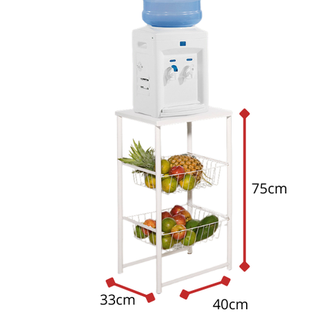 Fruteira Branco – Tampo em Aço:branco