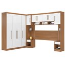 Ver imagem 1 de Jogo de Quarto Modulado Firenze de Casal 7 Peças Amendola/ Branco