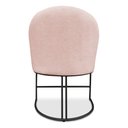 Ver imagem 6 de Kit 02 Cadeiras Poltrona de Jantar Bela Suede Rosa Bebê Base Metálica Industrial Preto - Pallazio