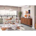 Ver imagem 2 de Conjunto Sala de Jantar e Cozinha Com 4 Cadeiras Madeira Maciça BRANCO