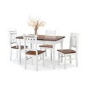 Ver imagem 1 de Conjunto Sala de Jantar e Cozinha Com 4 Cadeiras Madeira Maciça BRANCO