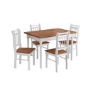 Ver imagem 1 de Conjunto Sala de Jantar e Cozinha Com 4 Cadeiras Madeira Maciça BRANCO