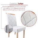 Ver imagem 4 de Kit 02 Cadeiras Estofadas de Mesa de Jantar, Tulipa - Madeira Maciça - Costura Pantográfica - Base F