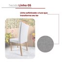 Ver imagem 2 de Kit 02 Cadeiras Estofadas de Mesa de Jantar, Tulipa - Madeira Maciça - Costura Pantográfica - Base F