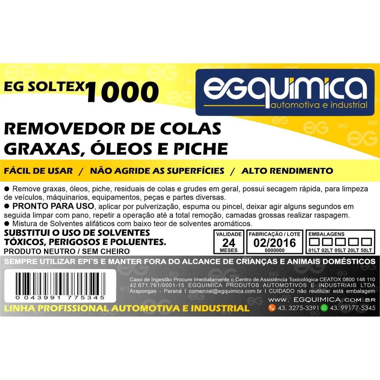 Removedor de Colas Grudes e Envelopamentos Soltex1000 10lt - 3