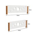 Ver imagem 5 de Beliche Solteiro Star com Cama Auxiliar e 2 Colchões + Lousa Mágica - Branco Mel