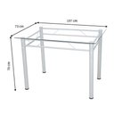 Ver imagem 2 de Mesa De Jantar Avulsa Retangular Palma07x73 Cm Cromo Preto